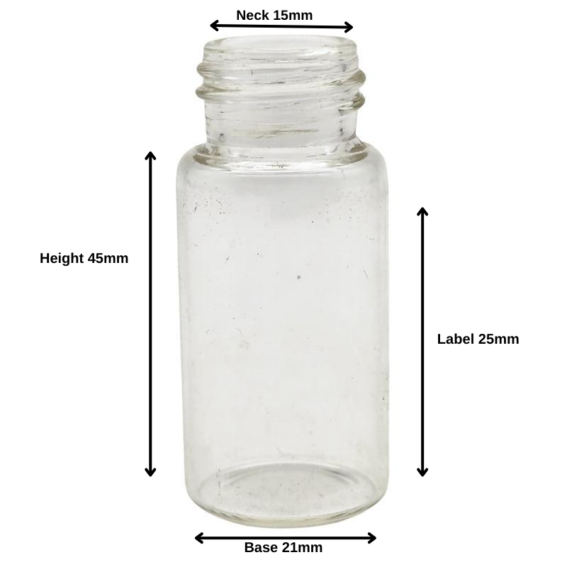 10ml Clear Glass Vial Wide (18/410)