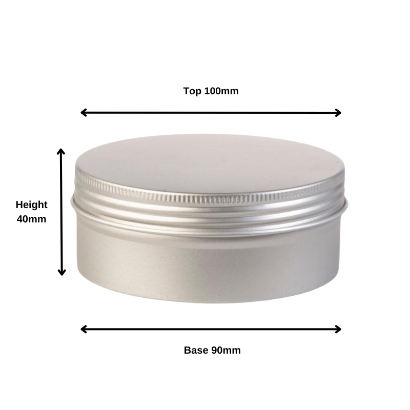 200g Silver Aluminium Tin