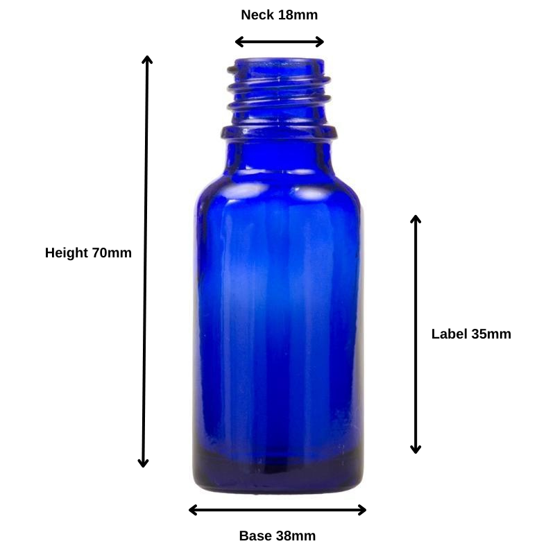 20ml Blue Glass Pharmaceutical Bottle (18/410)