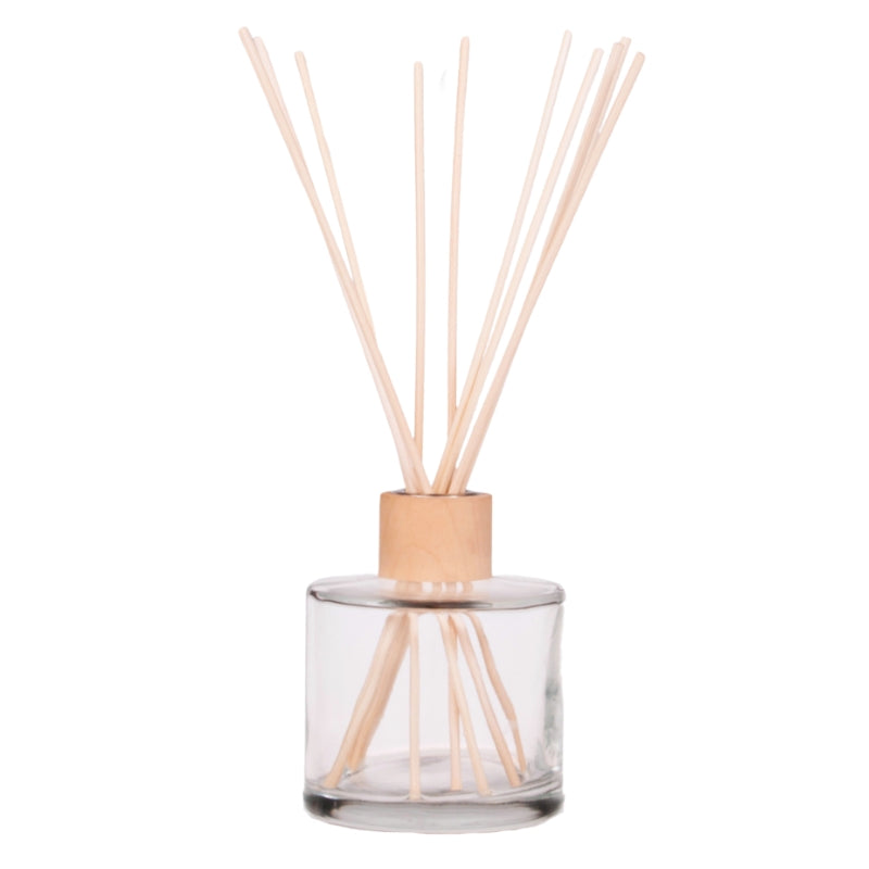 Clear Glass Diffuser Bottle & Wood Screw Cap (28mm)