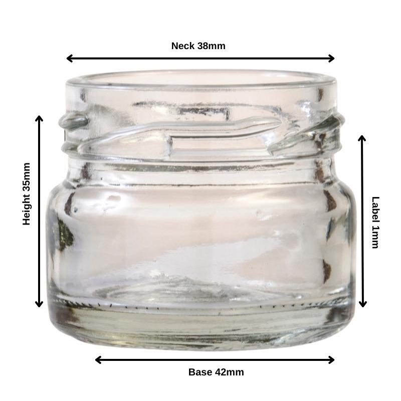 28ml Clear Glass Jar (43/400)