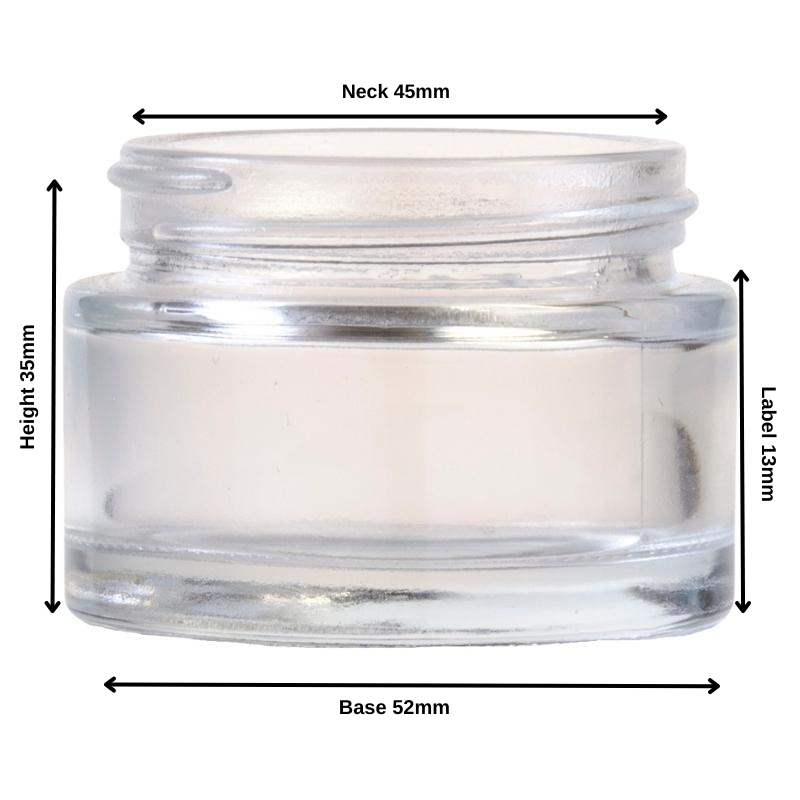 30ml Clear Glass Jar (48/400) - No Closure