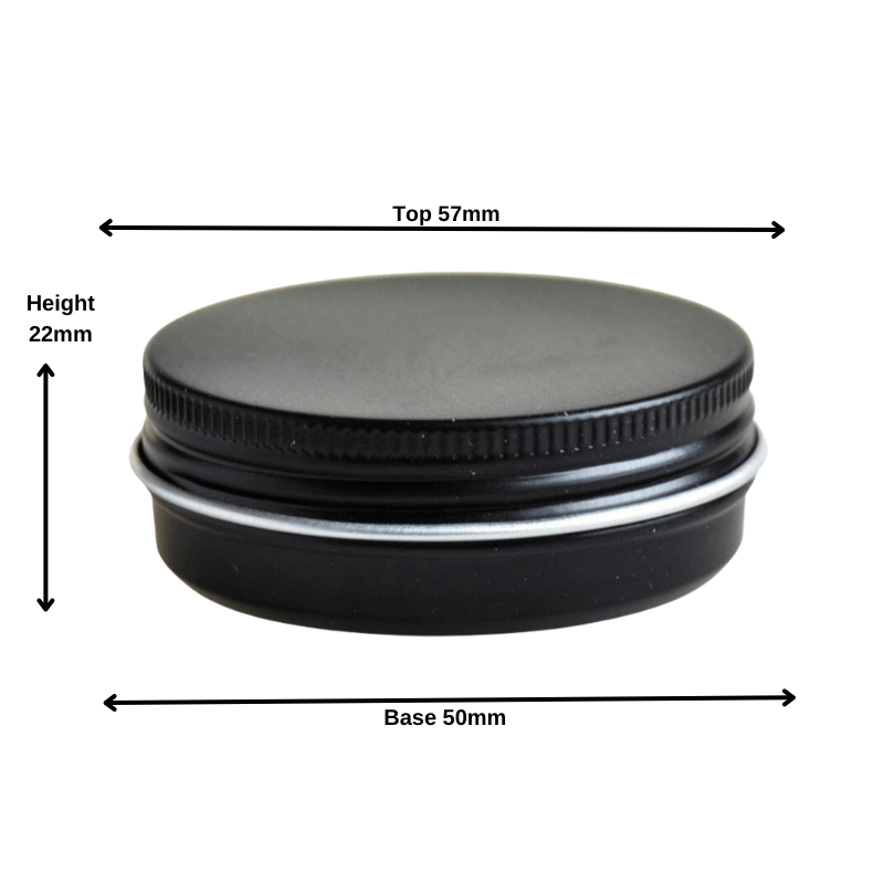 50g Black Aluminium Tin