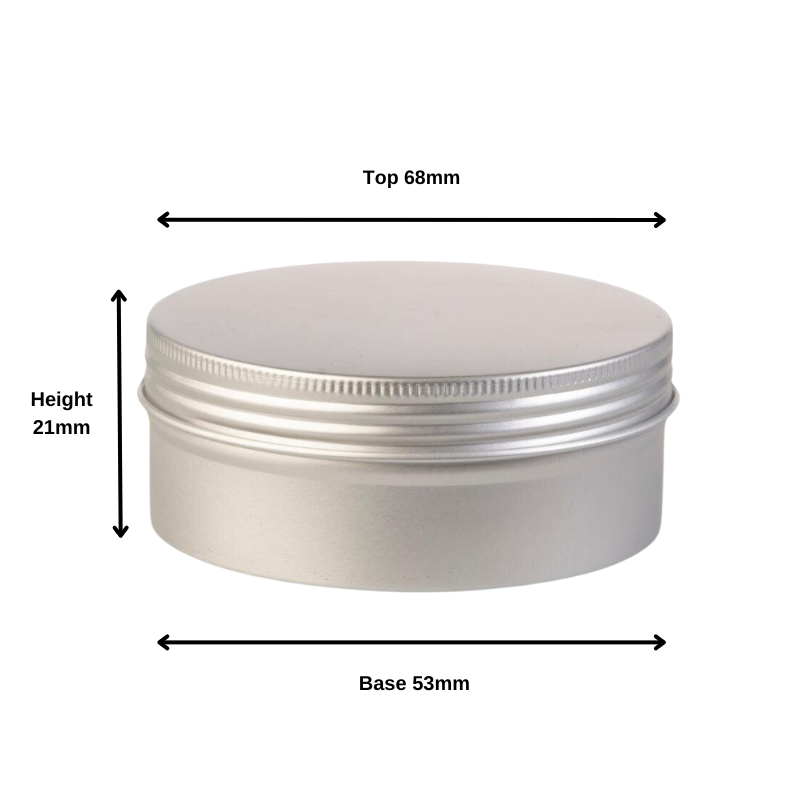 50g Silver Aluminium Tin
