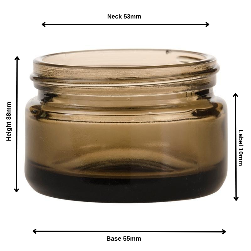 50ml Amberised Glass Jar (58/400)