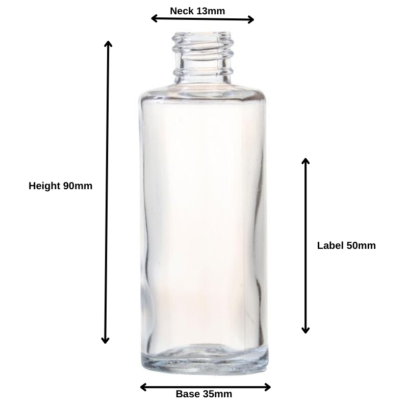50ml Clear Glass Round Perfume Bottle (18/410)