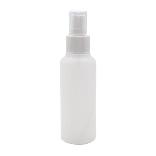 100ml HDPE Bottle with White Ribbed Atomiser Spray - Single (1 Unit) - Bottles & Jars