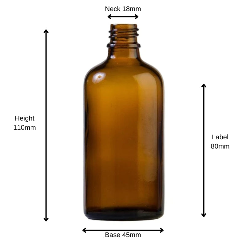 100ml Amber Glass Pharmaceutical Bottle (18/410)