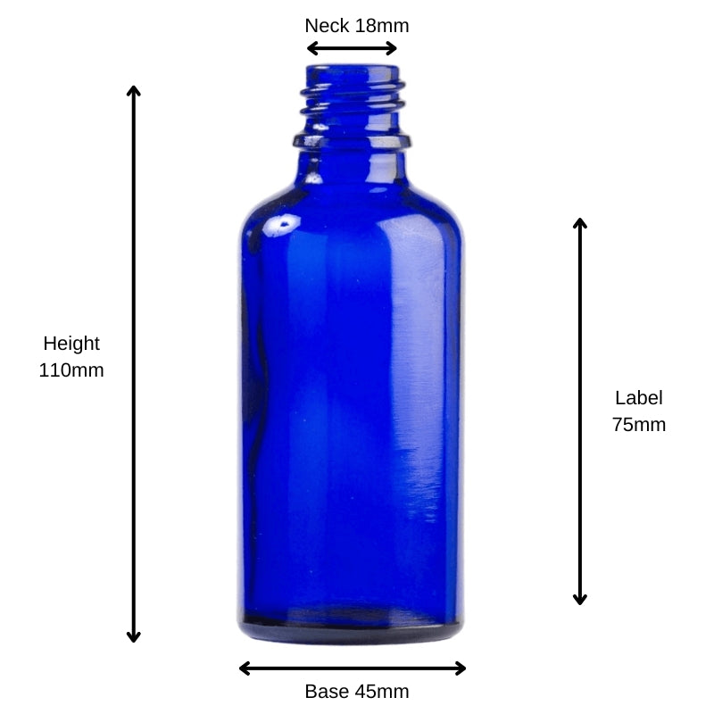 100ml Blue Glass Pharmaceutical Bottle (18/410)