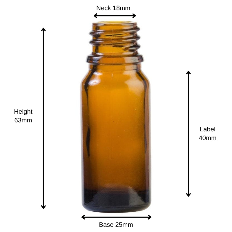 10ml Amber Glass Pharmaceutical Bottle (18/410)