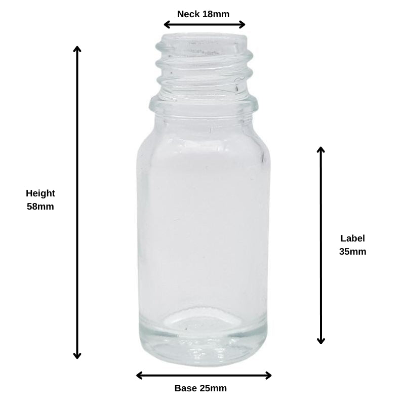 10ml Clear Glass Pharmaceutical Bottle (18/410)