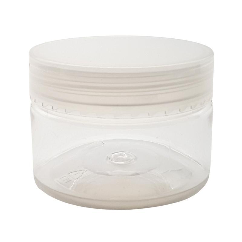150g Clear PET Jar with Screw-On Lid and Inner-Shive - Single (1 Unit) - Bottles & Jars