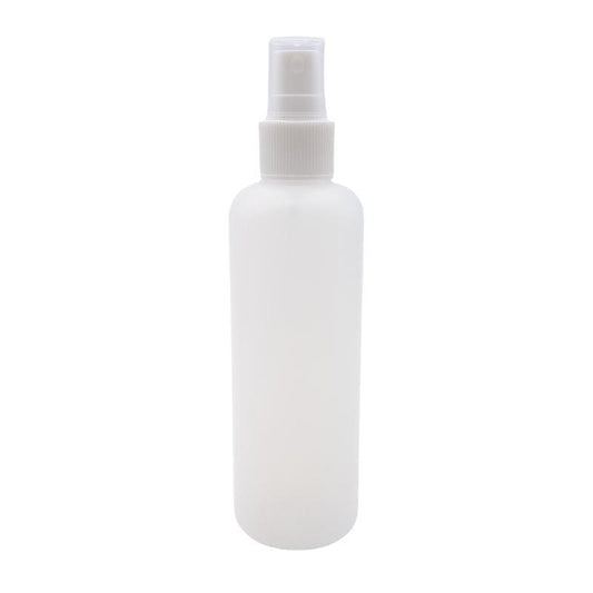 200ml HDPE Bottle with White Ribbed Atomiser Spray - Single (1 Unit) - Bottles & Jars