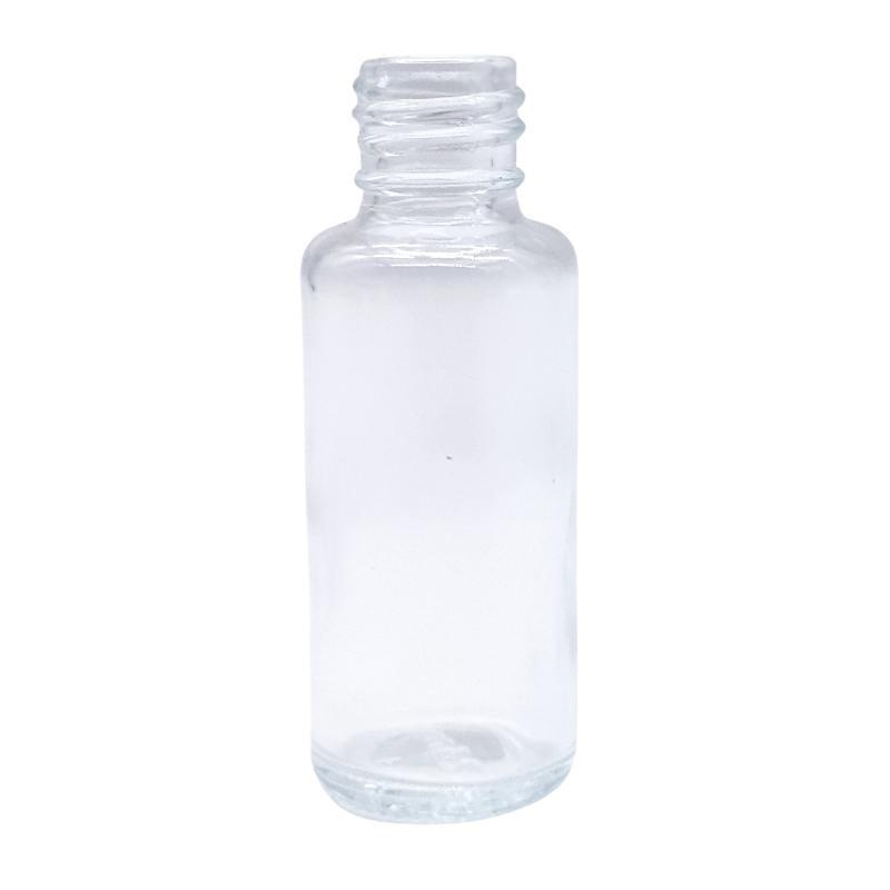 25ml Clear Glass Round Perfume Bottle (18/410) - No Closure - Single (1 Unit) - Bottles & Jars