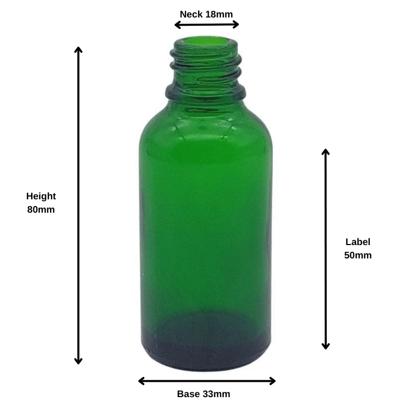 30ml Green Glass Pharmaceutical Bottle (18/410)
