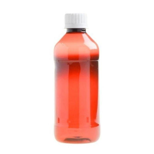 350ml Amber PET Plastic Bottle and White Screw Cap (28/410)