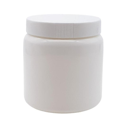 500ml White HDPE Tub with Screw Lid (83/400) - Single (1 Unit) - Bottles & Jars