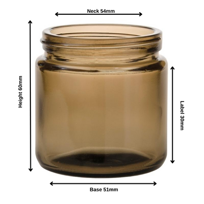 100ml Amberised Glass Jar (58/400) - No Closure