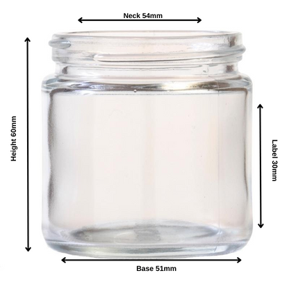 100ml Clear Glass Jar (58/400) - No Closure