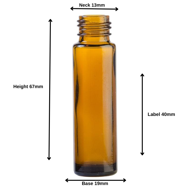 10ml Amber Glass Roll-On Bottle