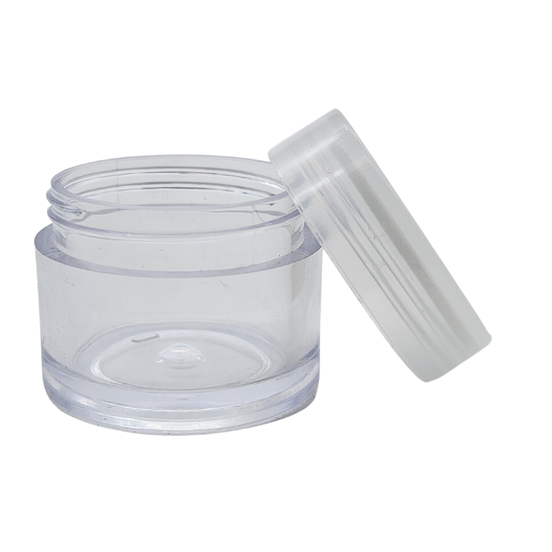 10ml Clear Lip Balm Container with Clear Screw-On Lid