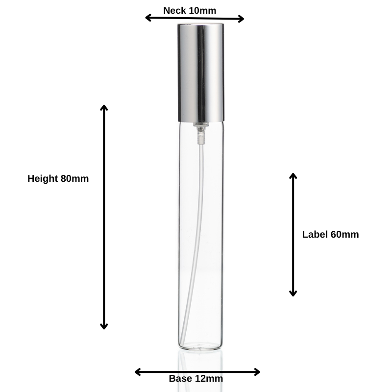 15ml Clear Glass Perfume Bottles With Silver Atomiser