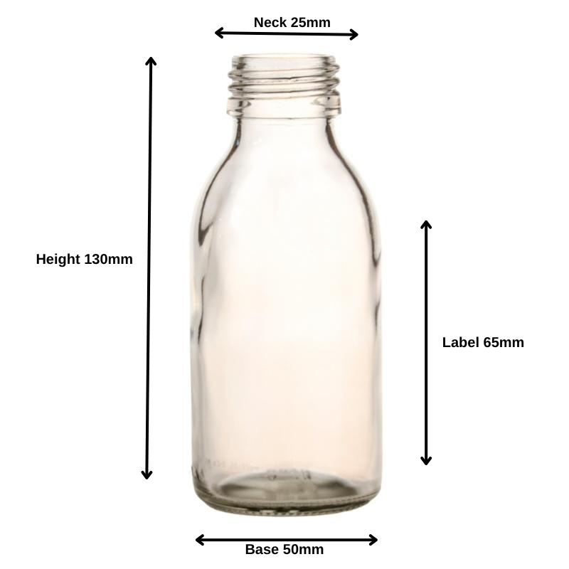 200ml Clear Glass Generic Bottle (28/410) - No Closure
