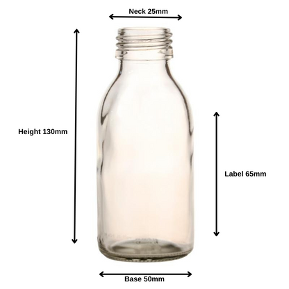 200ml Clear Glass Generic Bottle (28/410) - No Closure