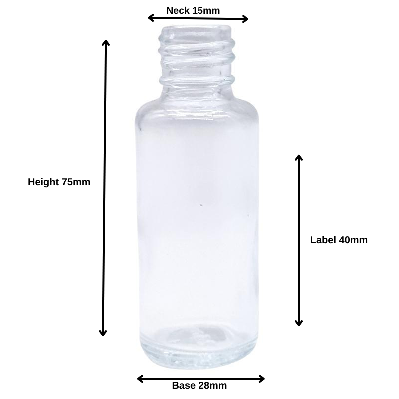 25ml Clear Glass Round Perfume Bottle (18/410)