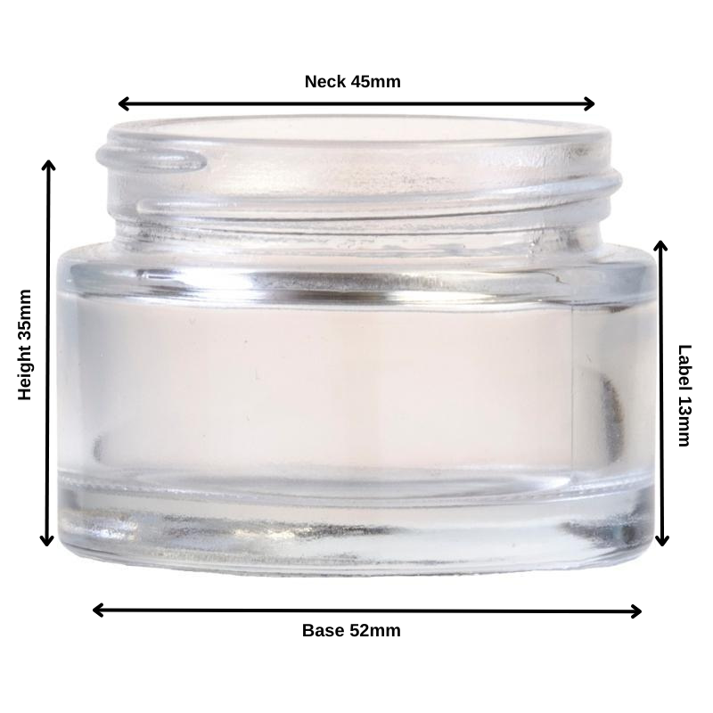 30ml Clear Glass Jar (48/400)