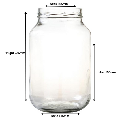 3 Litre Clear Glass Catering Jar (110/400) - No Closure