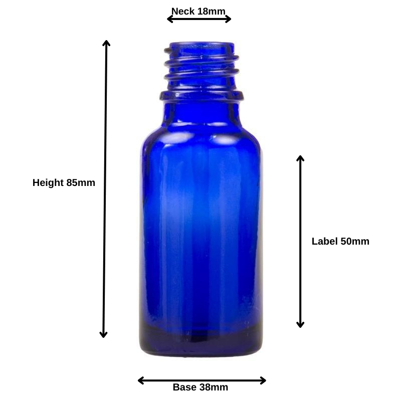 50ml Blue Glass Pharmaceutical Bottle (18/410)