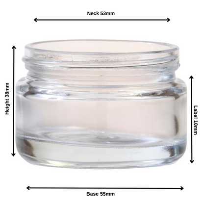 50ml Clear Glass Jar (58/400)