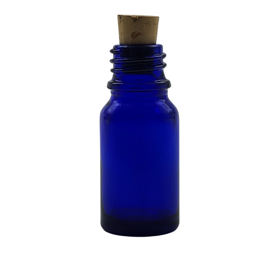 10ml Blue Glass Aromatherapy Bottle with Cork Stopper