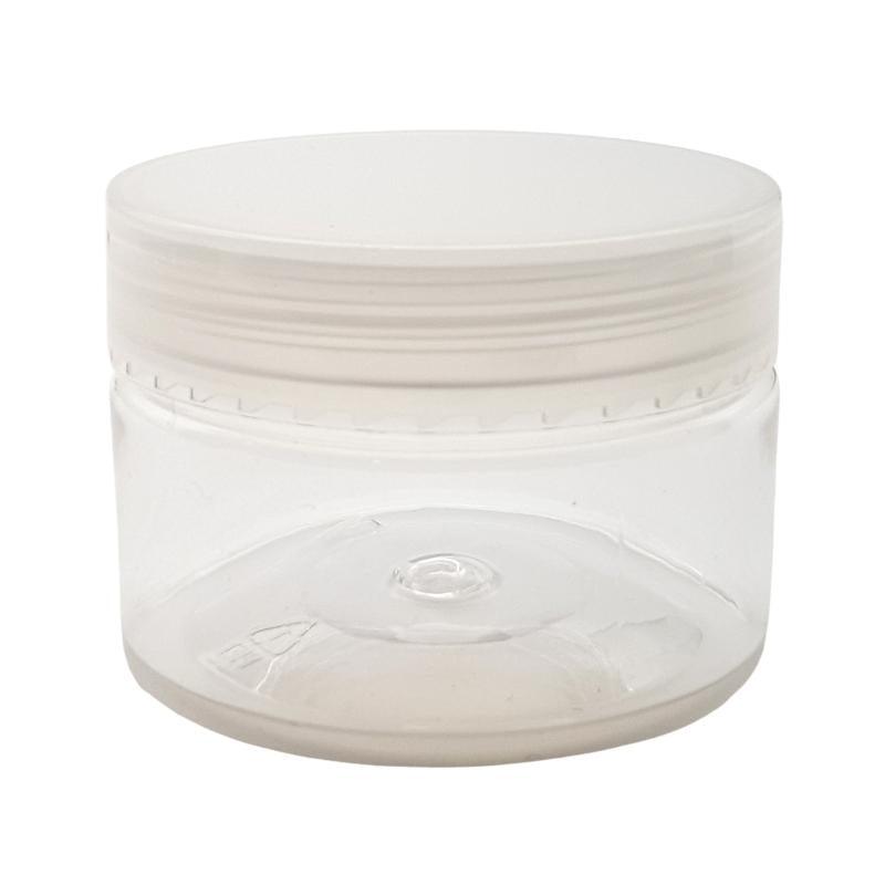 100g Clear PET Jar with Screw-On Lid and Inner-Shive - Single (1 Unit) - Bottles & Jars