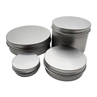100g Silver Aluminium Tin - Factory Damaged - Single (1 Unit) - Bottles & Jars