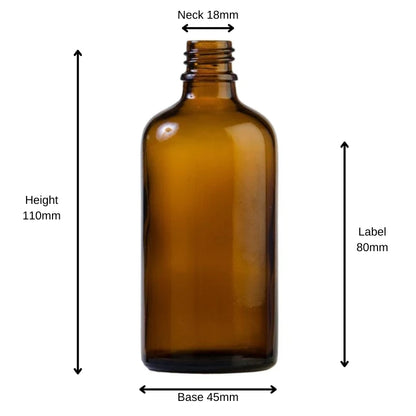 100ml Amber Glass Pharmaceutical  Bottle (18/410)