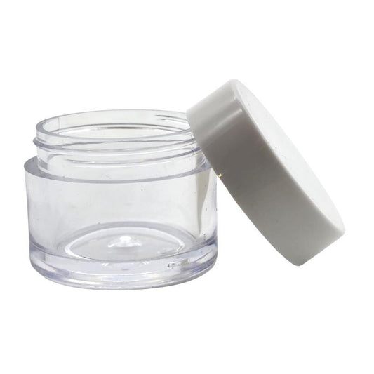10ml Clear Lip Balm Container with White Screw-On Lid - Single (1 Unit) - Bottles & Jars