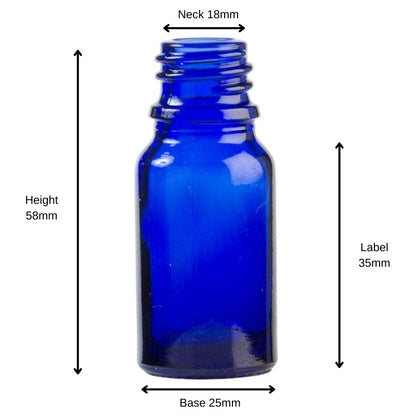 10ml Blue Glass Pharmaceutical  Bottle - No Closure
