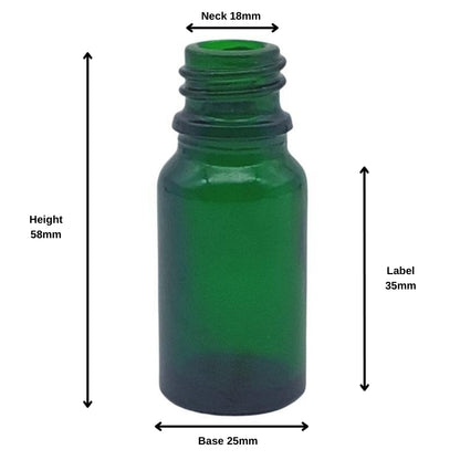 10ml Green Glass Pharmaceutical  Bottle - No Closure