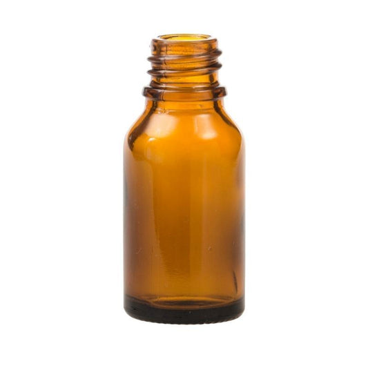 15ml Amber Glass Pharmaceutical  Bottle - No Closure - Bottles & Jars