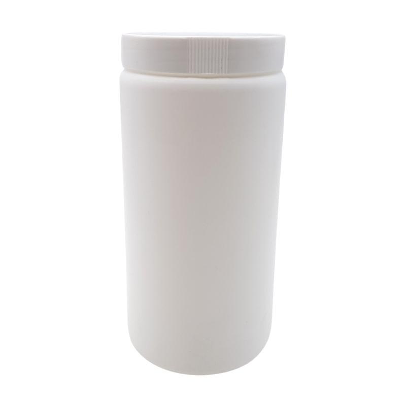 1L White HDPE Tub With Screw Lid (83/400) - Single (1 Unit) - Bottles & Jars