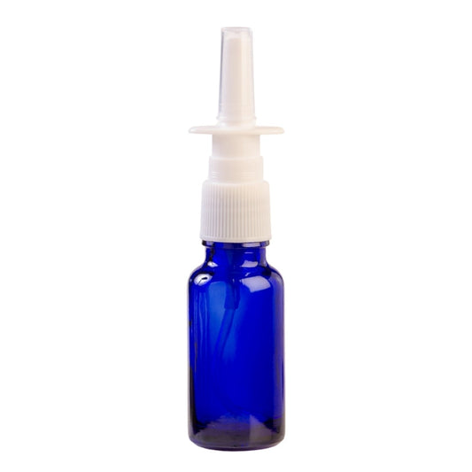 20ml Blue Glass Aromatherapy Bottle with Nasal Sprayer (18/415)