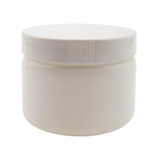 250ml White HDPE Tub with Screw Lid (83/400) - Single (1 Unit) - Bottles & Jars