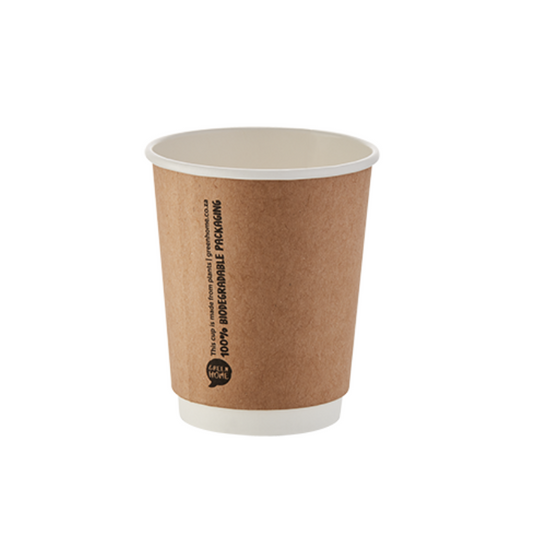 500ml Kraft Double Wall Printed Hot Cup - 25 Units