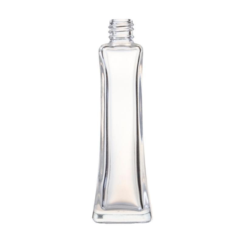 25ml Clear Glass Square Base Curved Perfume Bottle (18/410) - No Closure - Single (1 Unit) - Bottles & Jars