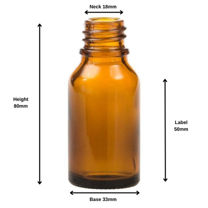 30ml Amber Glass Pharmaceutical Bottle - No Closure