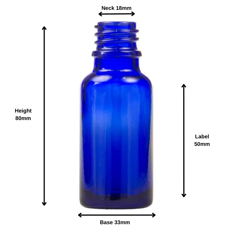 30ml Blue Glass Pharmaceutical  Bottle - No Closure