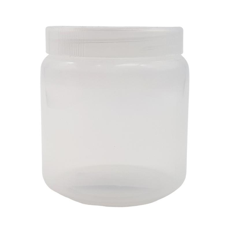 500ml Clear HDPE Tub with Screw Lid (83/400) - Single (1 Unit) - Bottles & Jars
