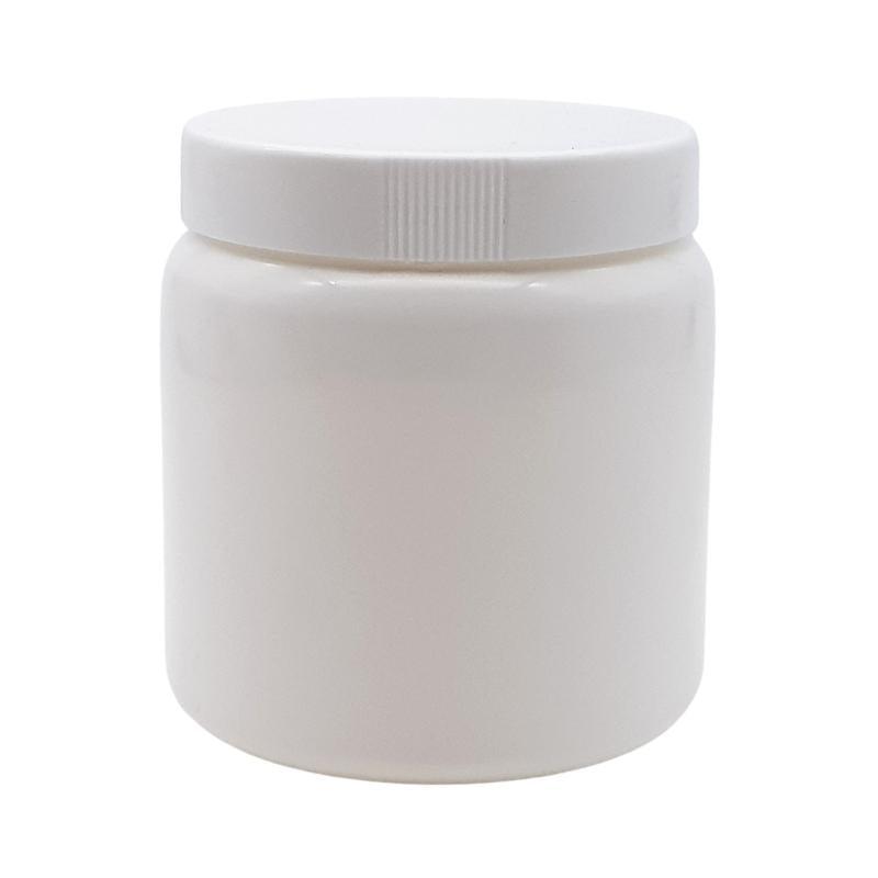 500ml White HDPE Tub with Screw Lid (83/400) - Single (1 Unit) - Bottles & Jars